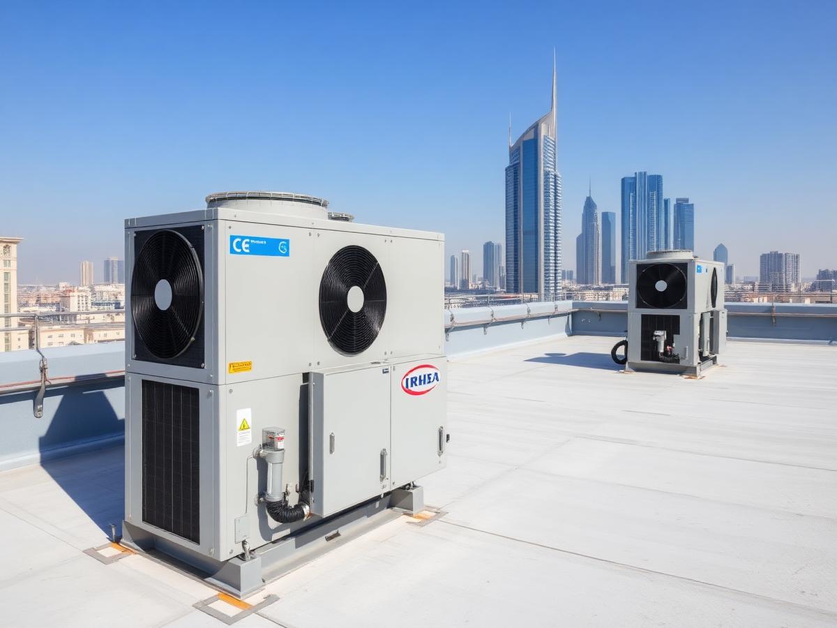 Monsoon Cool rooftop HVAC chiller maintenance in Dubai